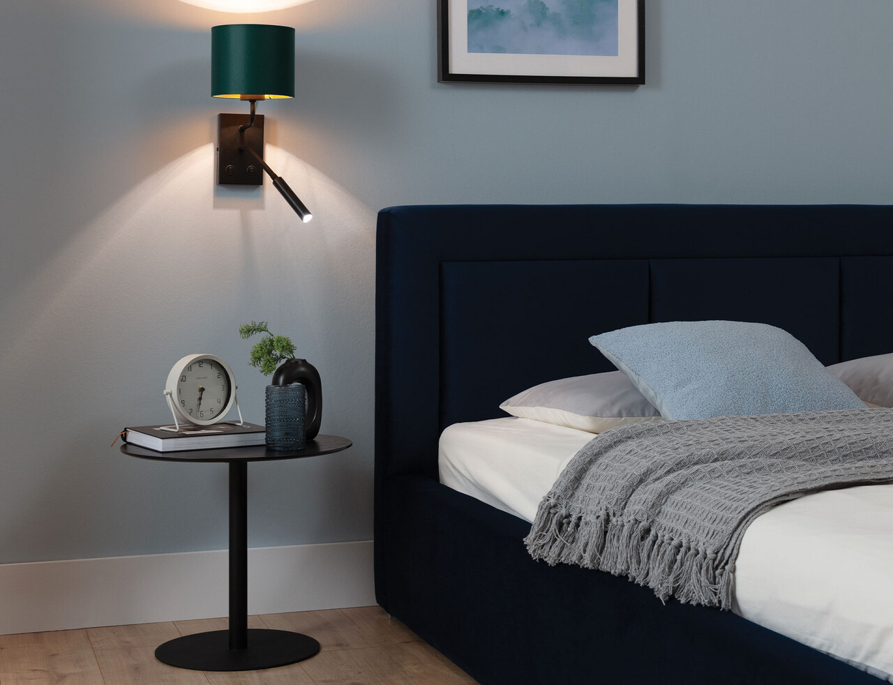 Aplica de perete ELTAP, LA-VES-SC2-GG, Vespillo, 26x18x38 cm, 1xE27, 1xG9, 15W/8W, otel/PVC, verde/auriu - imagine 6